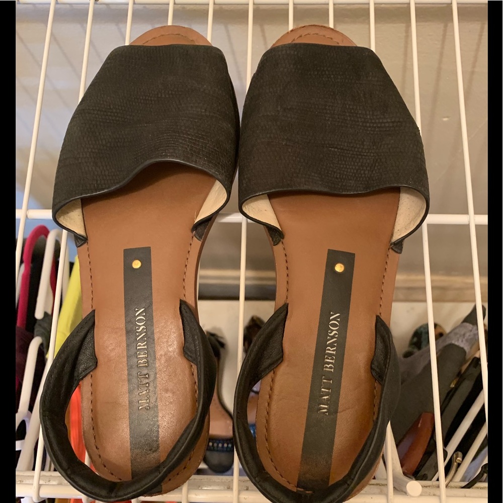 Matt Bernson black peep toe sandles